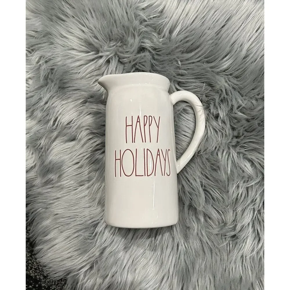 Rae‎ Dunn Happy Holidays Drink 9' Pitcher